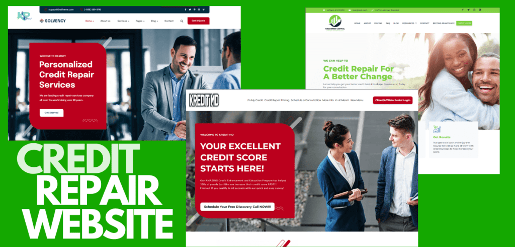 Credit repair website design